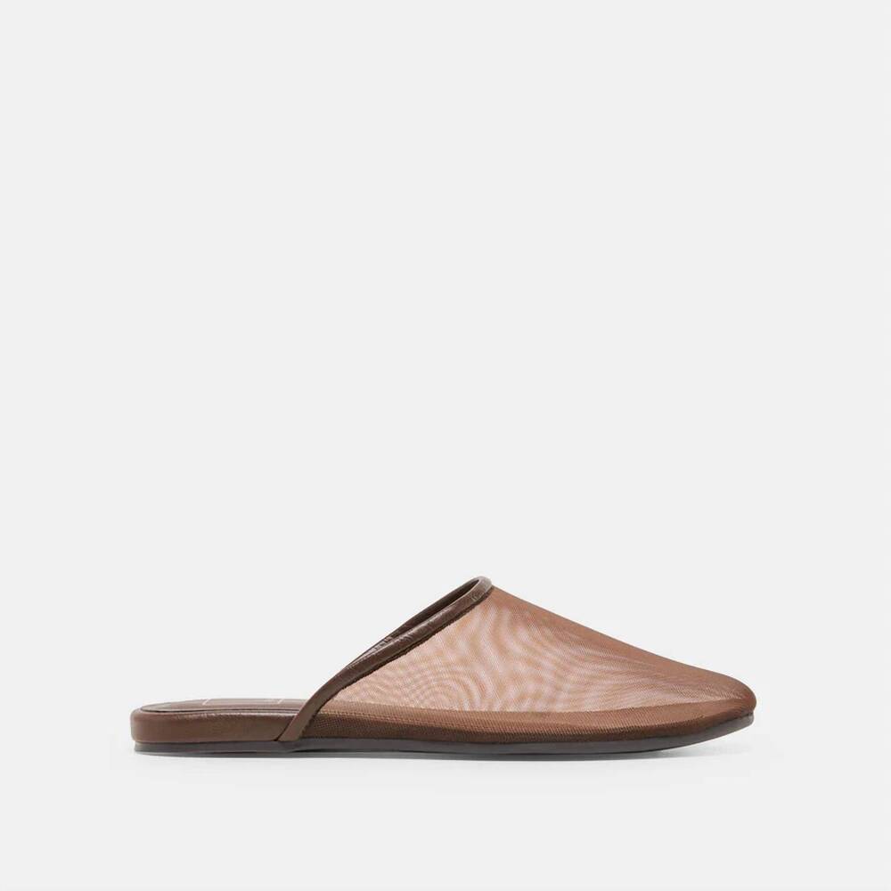 NEW DOLCE VITA women's geni mesh flats in chocolate
